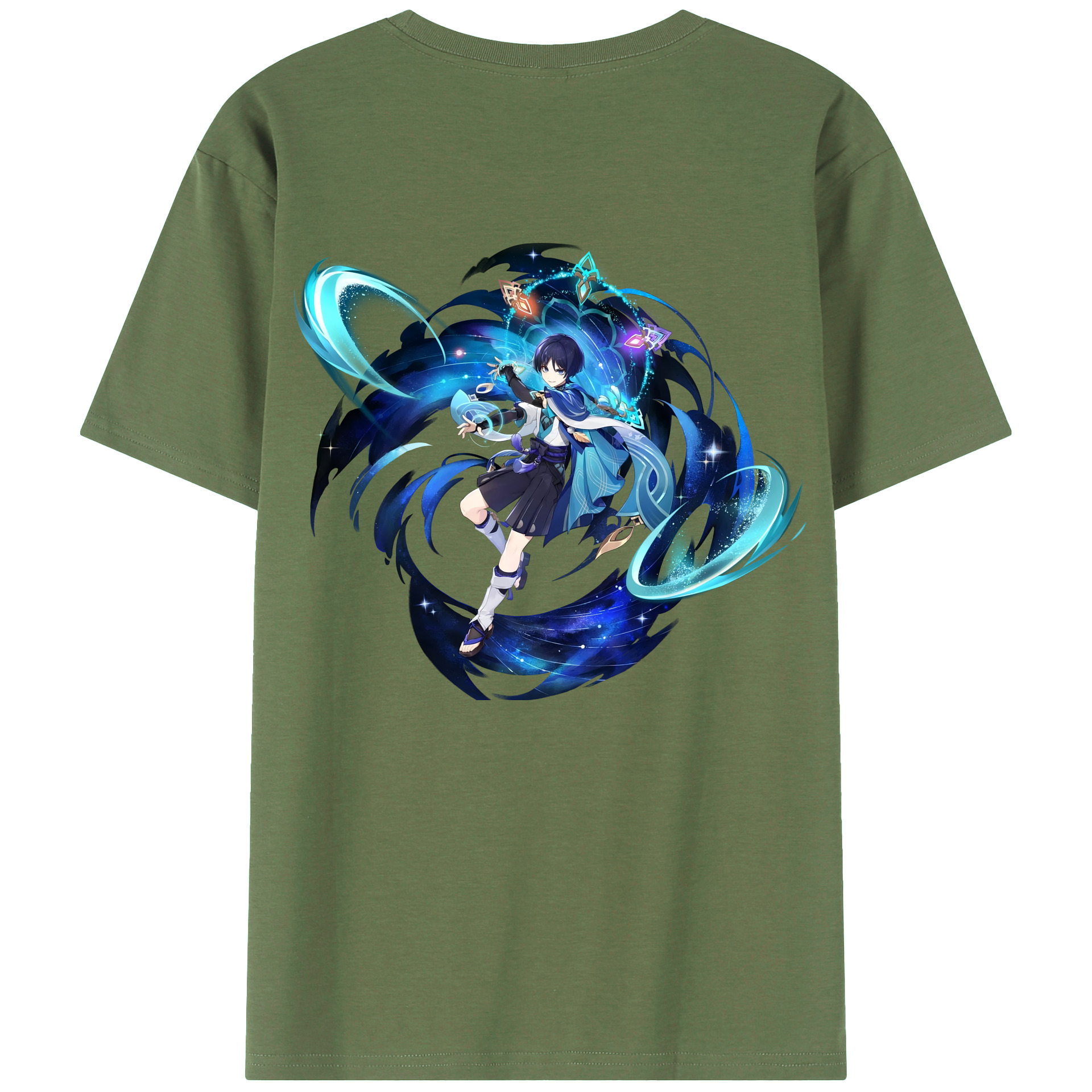 げんし神 さんペい genshin Sanpei 綿100％ メンズ半袖Tシャツ（バックプリント） 通気性